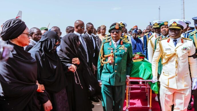 Buhari’s Body Arrives Daura Residence for Burial