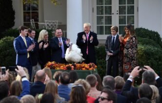Trump Pardons Turkeys Gobble and Waddle