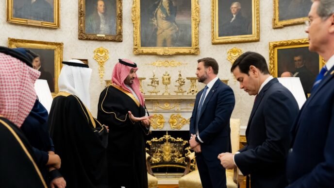 Trump Greets Saudi King in Washington
