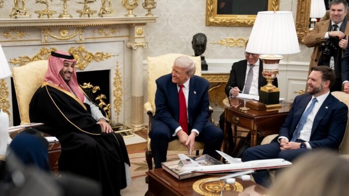 Trump Greets Saudi King in Washington