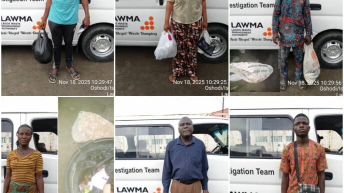 LAWMA Arrests Six for Illegal Waste Disposal