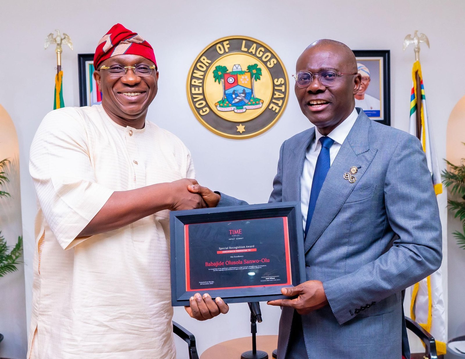 Sanwo-Olu Receives TIME Honour