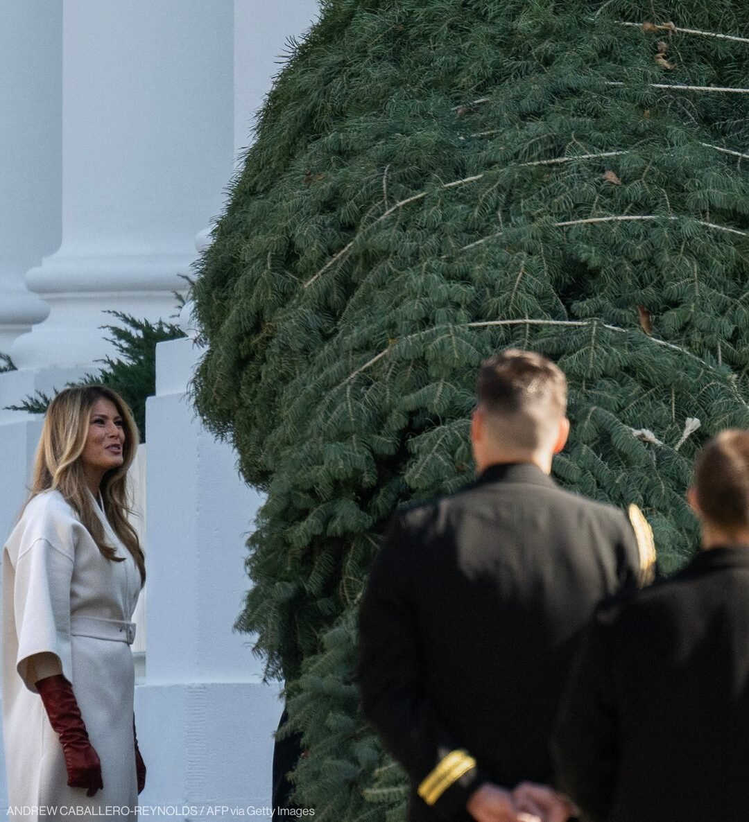 Melania Trump Welcomes White House Tree