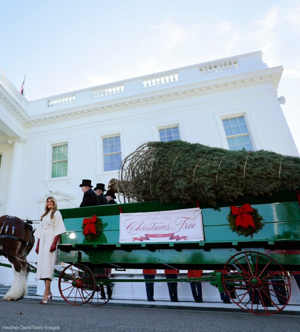 Melania Trump Welcomes White House Tree