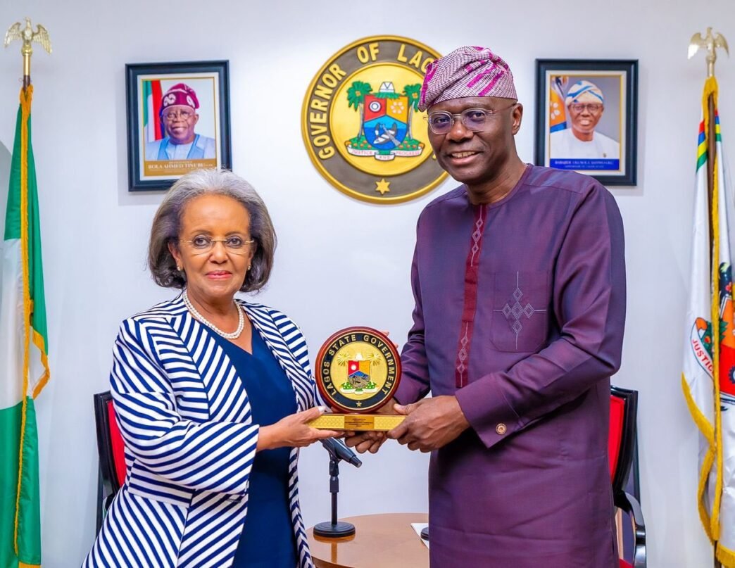 Sanwo-Olu Hosts Former Ethiopian President at Lagos House