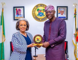 Sanwo-Olu Hosts Former Ethiopian President at Lagos House