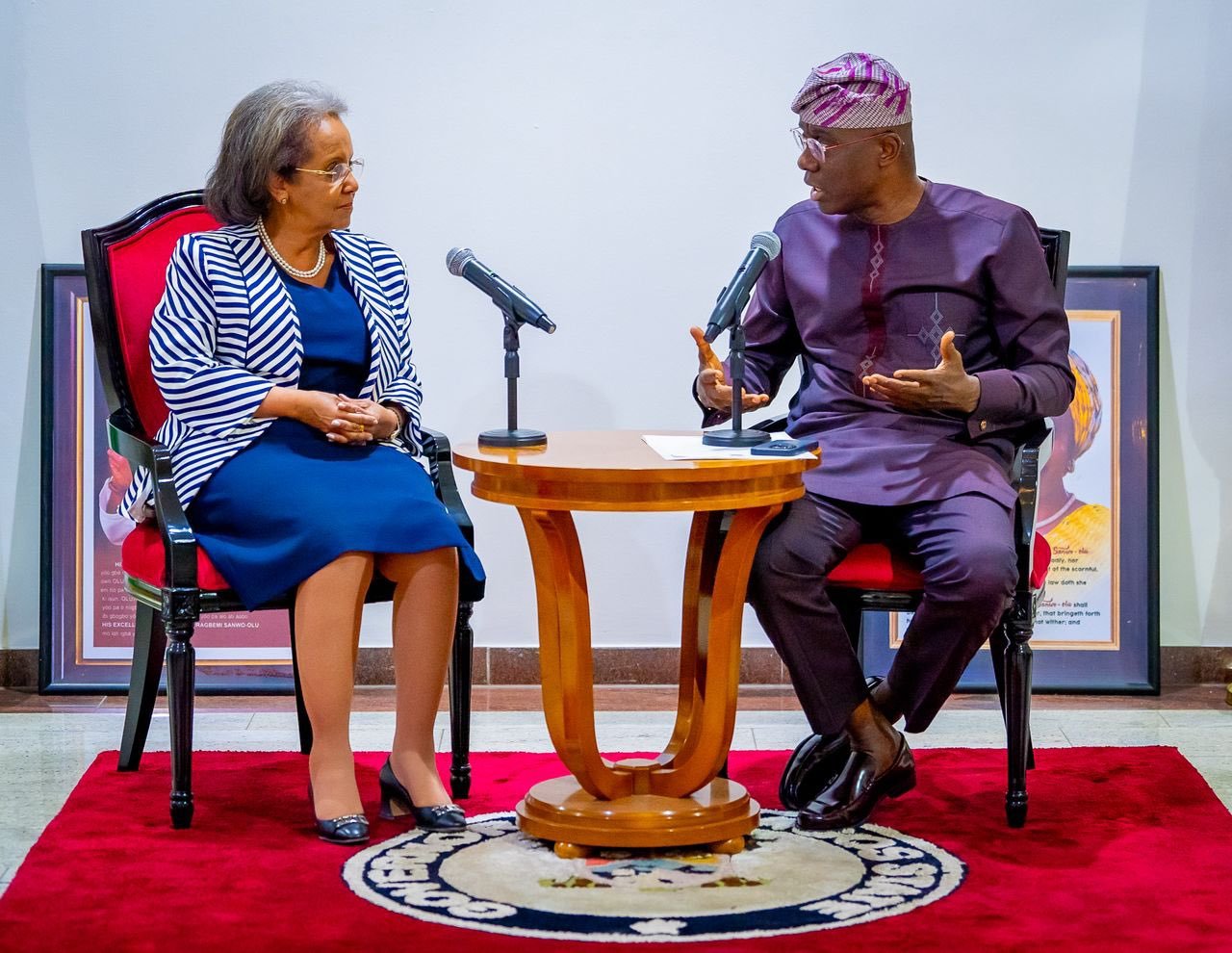 Sanwo-Olu Hosts Former Ethiopian President at Lagos House