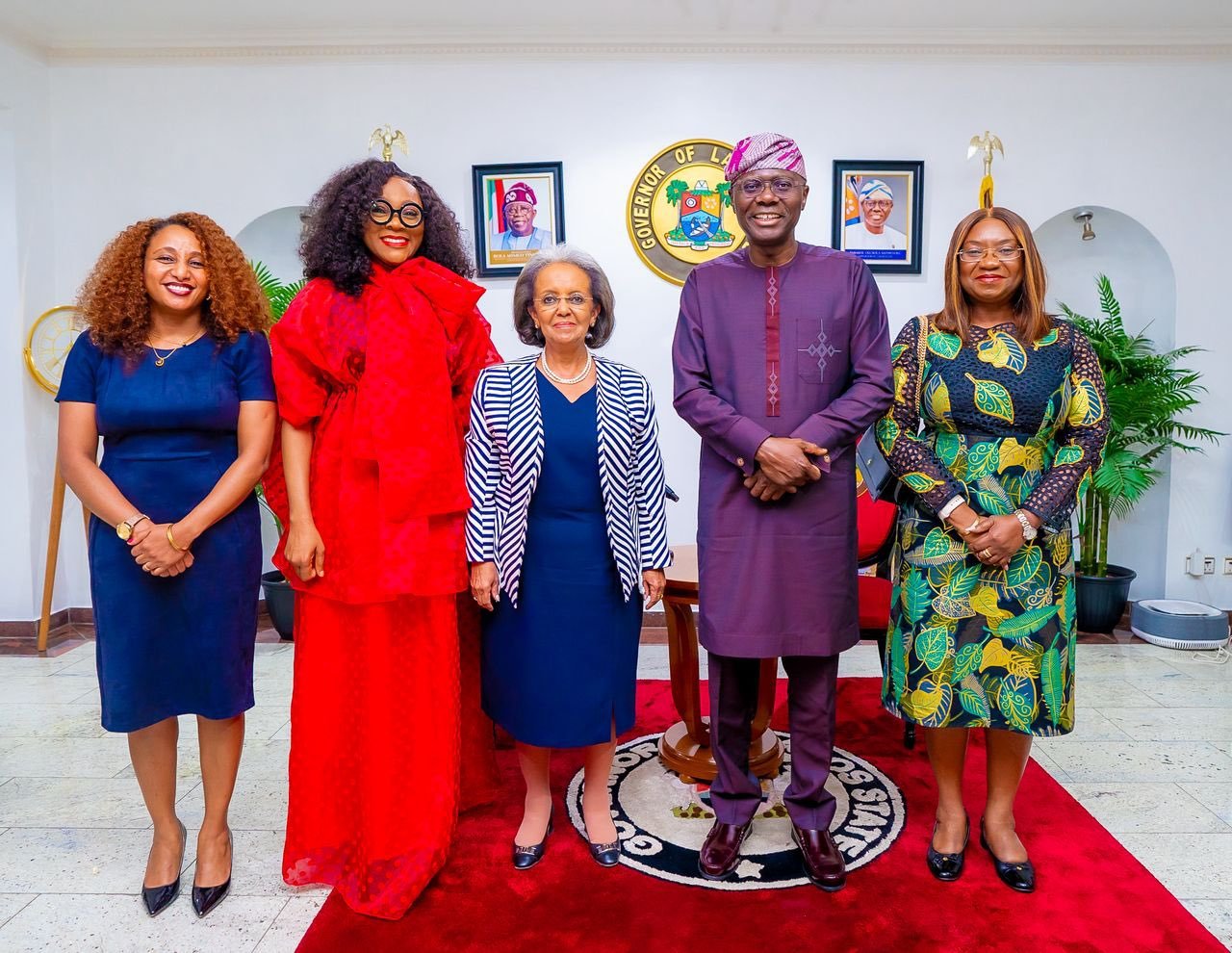 Sanwo-Olu Hosts Former Ethiopian President at Lagos House