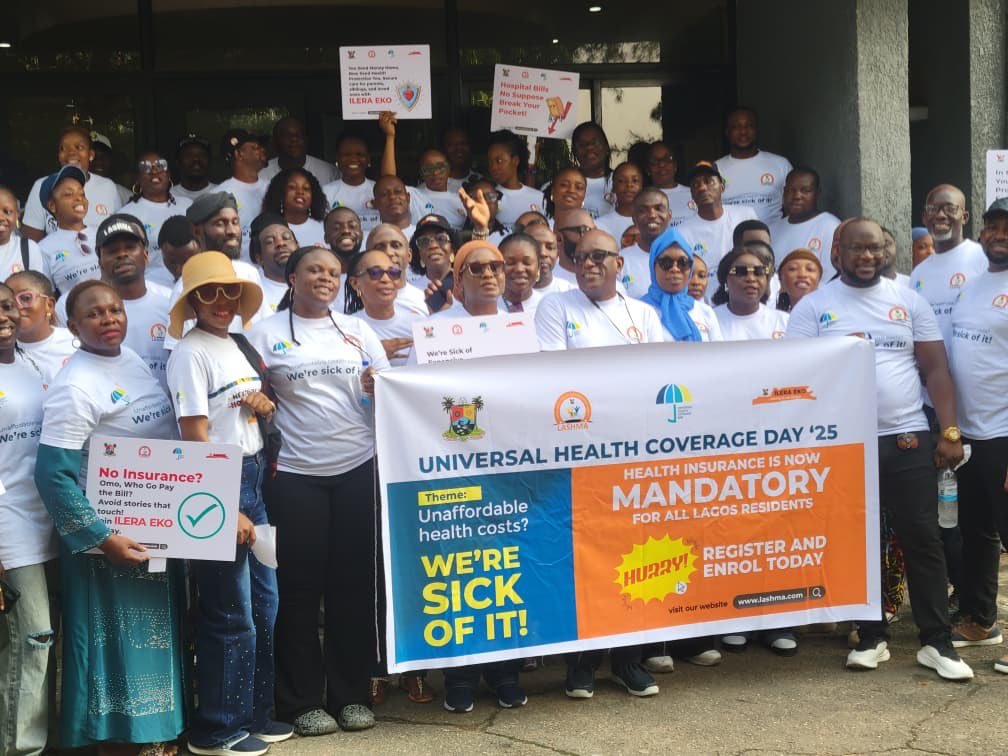 LASHMA Leads UHC Day Walk, Promotes Ilera-Eko Health Insurance