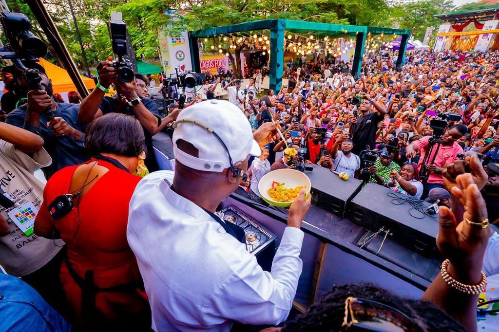 Sanwo-Olu Cooks, Celebrates Entrepreneurs at Lagos Food Festival