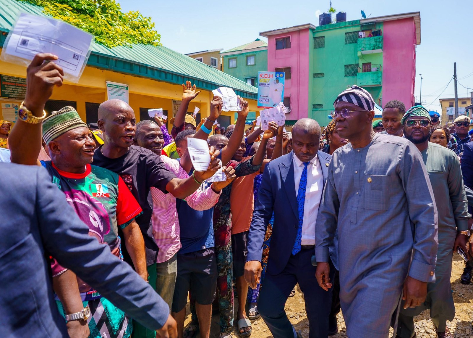 Sanwo-Olu, Wife Vote For Hamzat In Lagos APC Governorship Primary