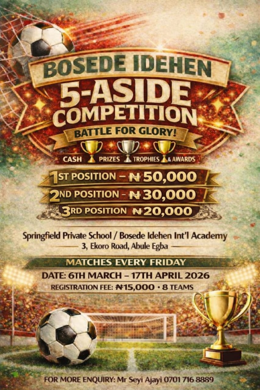 Springfield, Bosede Idehen Academy Promote Grassroots Sports Through 5-Aside Football Competition